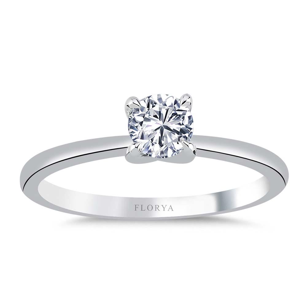 Tektaş Yüzükler 0,20 Karat Laboratuvar Pırlanta Tektaş Tiffany Yüzük - FP03186
