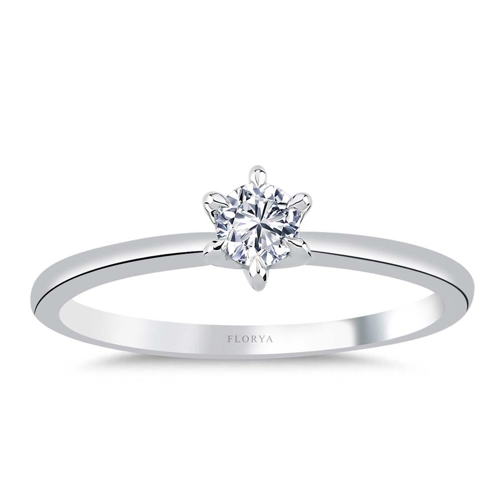 Tektaş Yüzükler 0,20 Karat Laboratuvar Pırlanta Tiffany Tektaş Yüzük - FP04741