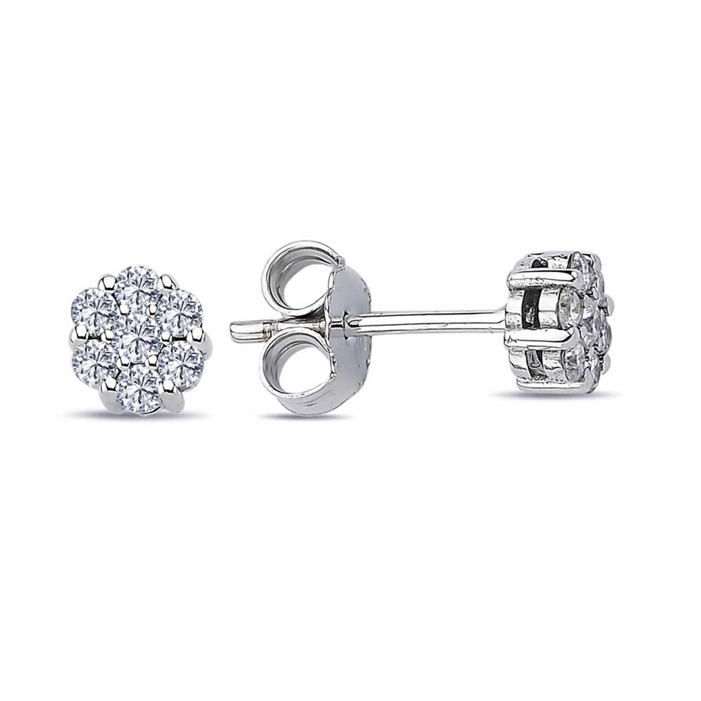 0,30 Karat Laboratuvar Pırlanta Taşlı Coronet Küpe - FP05237