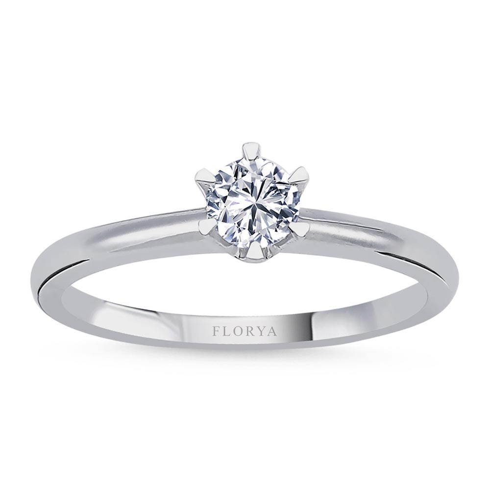 Tektaş Yüzükler 0,30 Karat Laboratuvar Pırlanta Tiffany Charm Tektaş Yüzük - FP09317