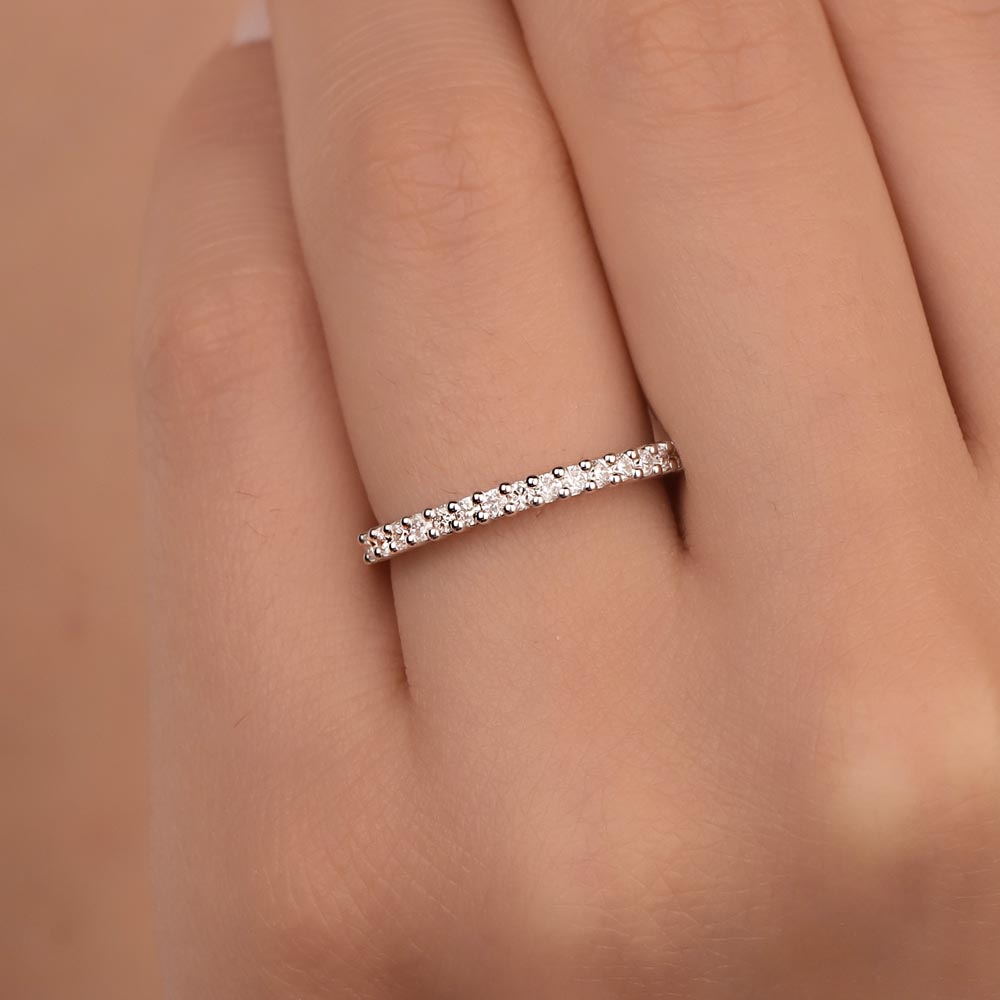 Tamtur Yüzükler 0.35 Karat Laboratuvar Pırlanta Taşlı tamtur Yüzük - FP04941