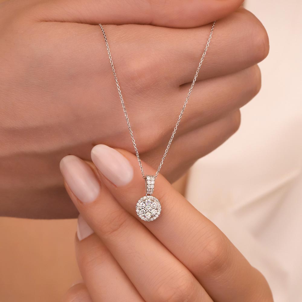 0,38 Karat Laboratuvar Pırlanta Coronet Kolye - FP08061
