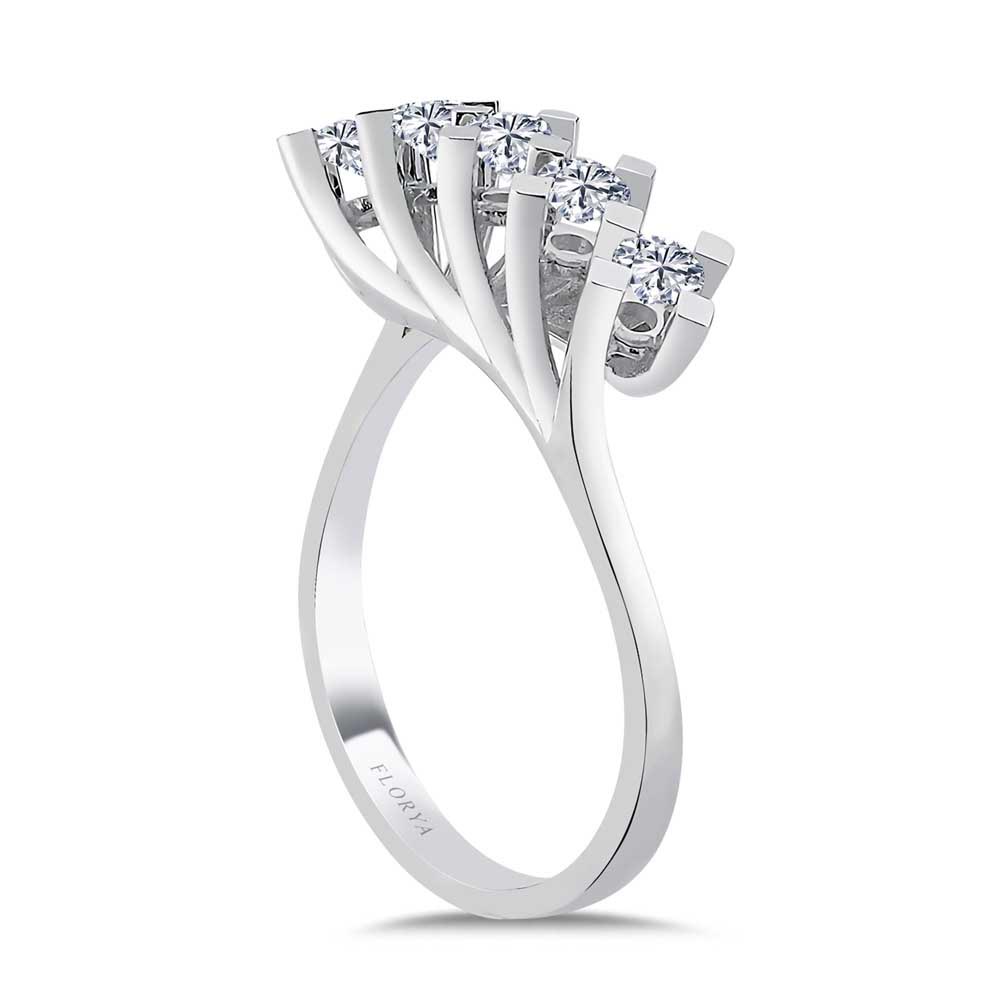 0.60 Karat Laboratuvar Pırlanta Zenith Beştaş Yüzük - FP05592