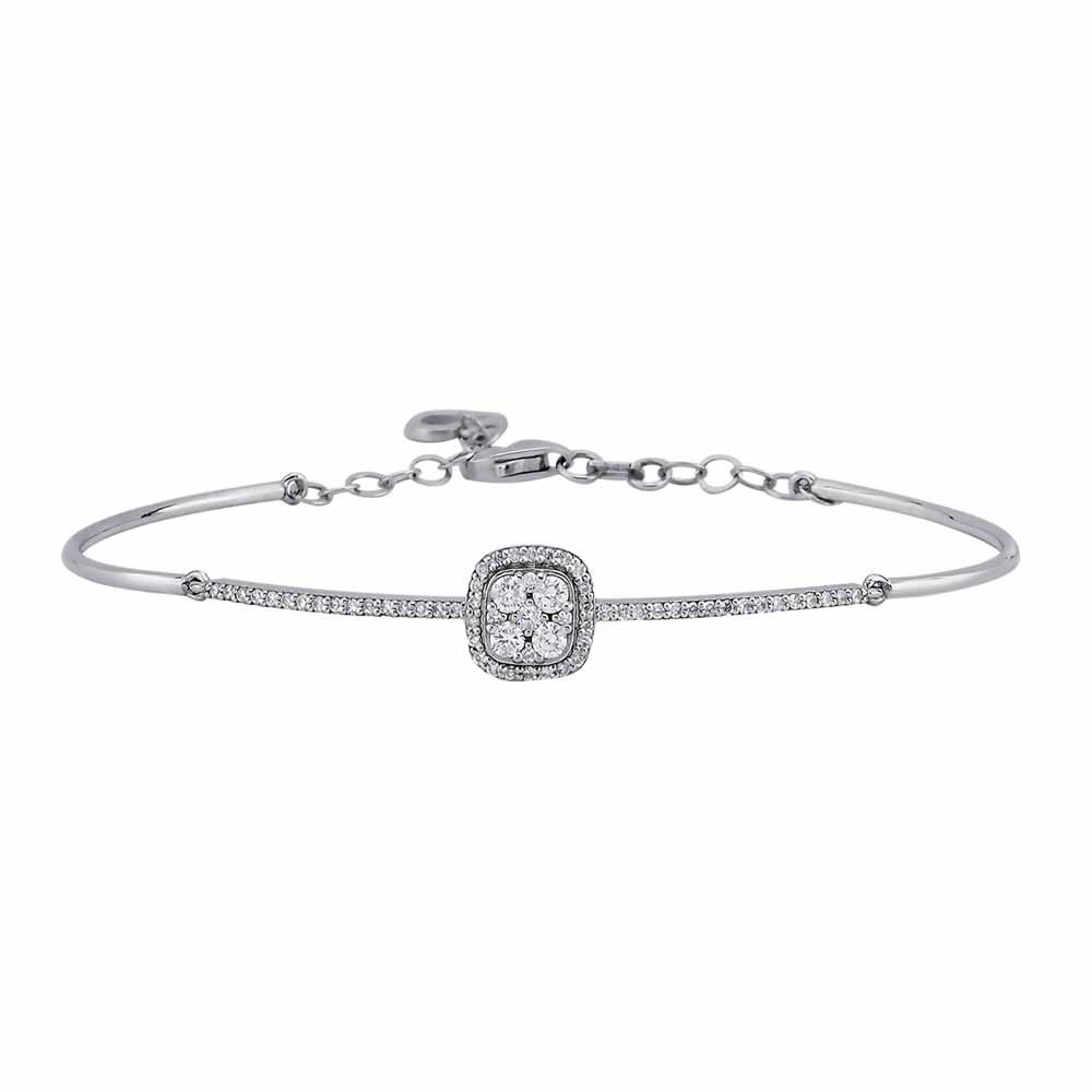 Özel Tasarım Bileklikler 0,62 Karat Laboratuvar Pırlanta Daisy Coronet Kelepçe Bileklik - FP09586