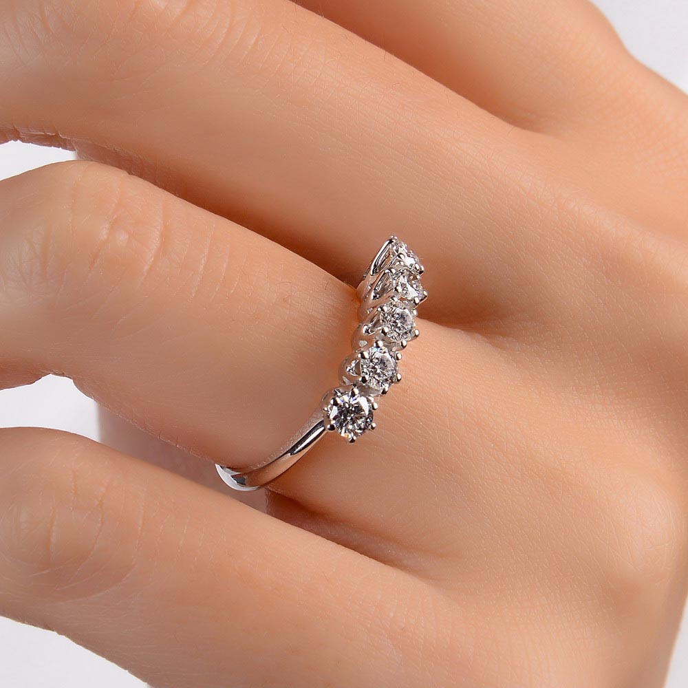 0,72 Karat Laboratuvar Pırlanta Tiffany Beştaş Yüzük - FP01231