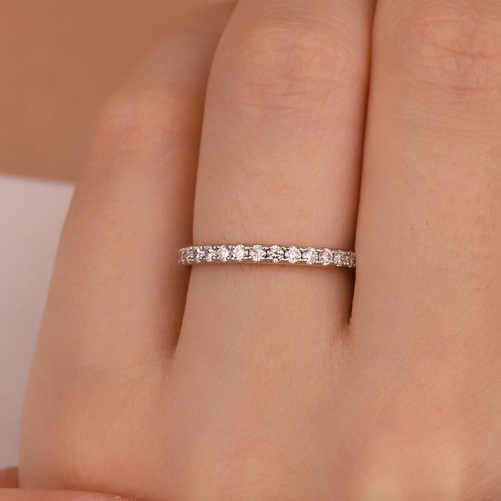 Tamtur Yüzükler 0.85 Karat Laboratuvar Pırlanta Luxe Tamtur Yüzük - FP11456