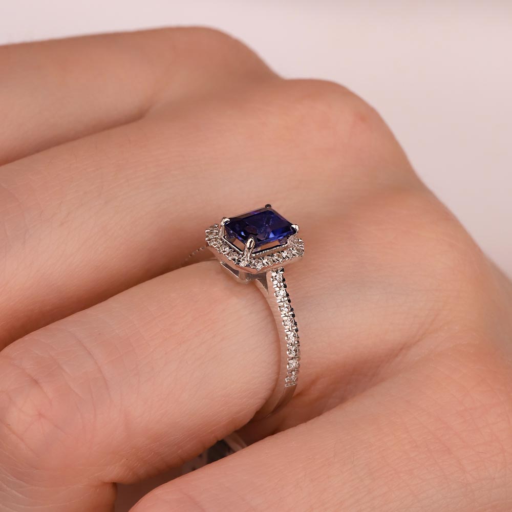 1,33 Karat Laboratuvar Pırlanta Royale Safir Yüzük - FP08702