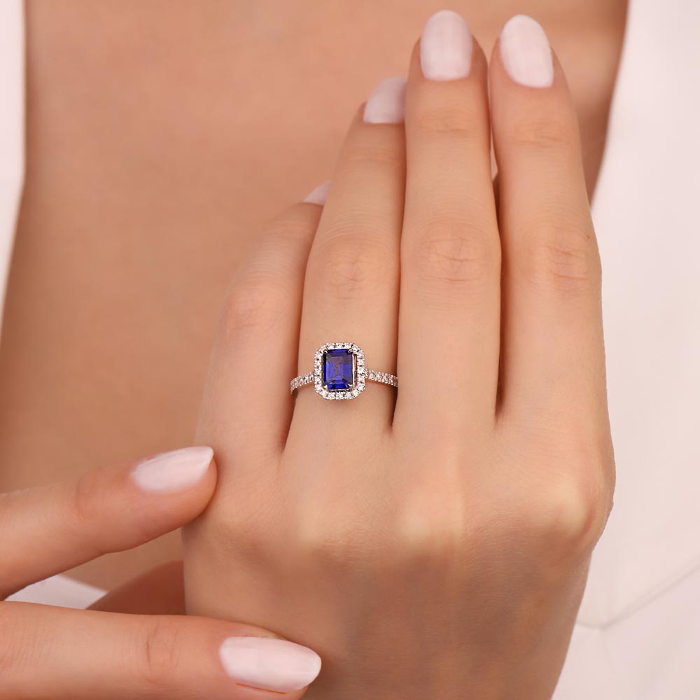 1,33 Karat Laboratuvar Pırlanta Royale Safir Yüzük - FP08702