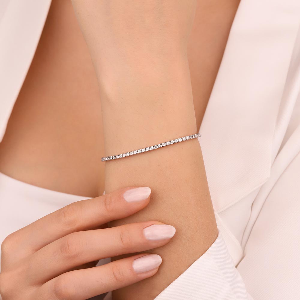 2,75 Karat Laboratuvar Pırlanta Taşlı Su Yolu Bileklik - FP04212