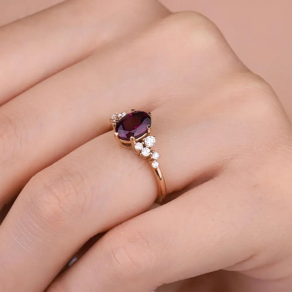 1,95 Karat Pırlantalı Vintage Alexandrite Yüzük