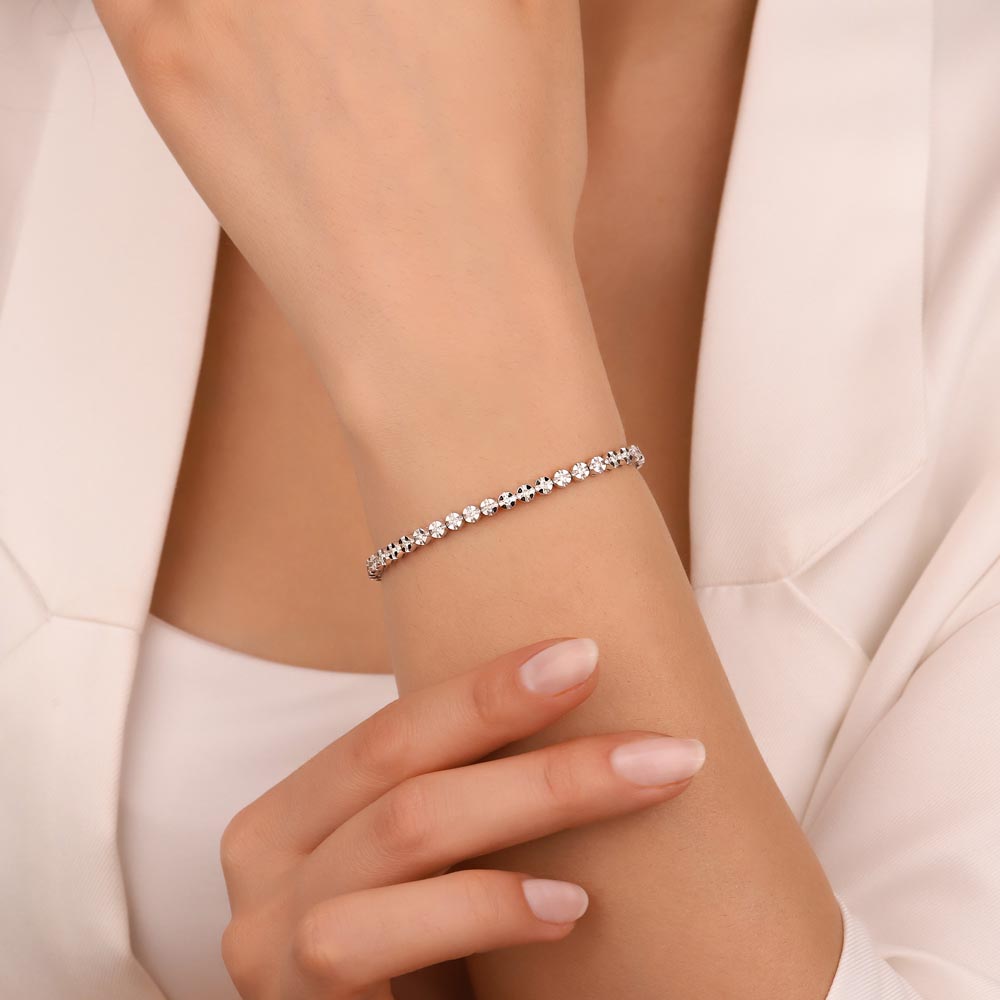 Su Yolu Bileklikler 1,78 ct. Laboratuvar Pırlanta Su Yolu Bileklik