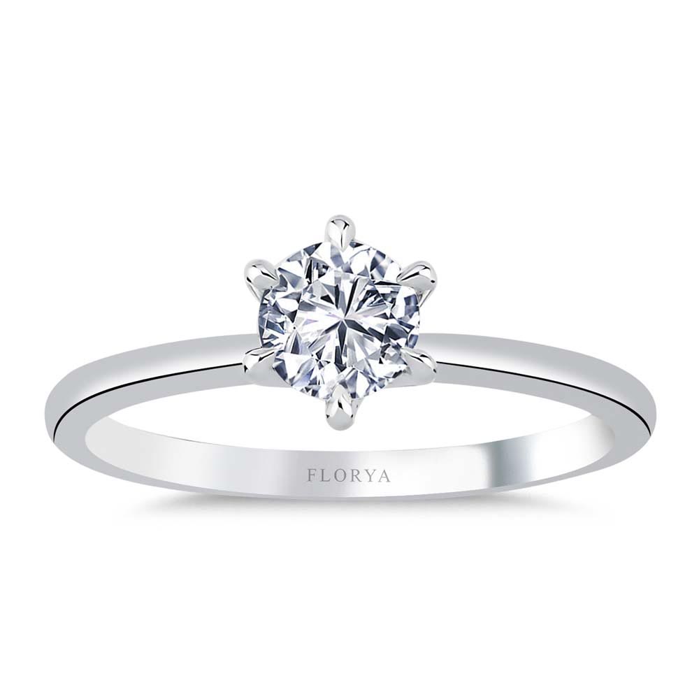Tektaş Yüzükler 0.30 Karat Laboratuvar Pırlanta Tiffany Forever Tektaş Yüzük