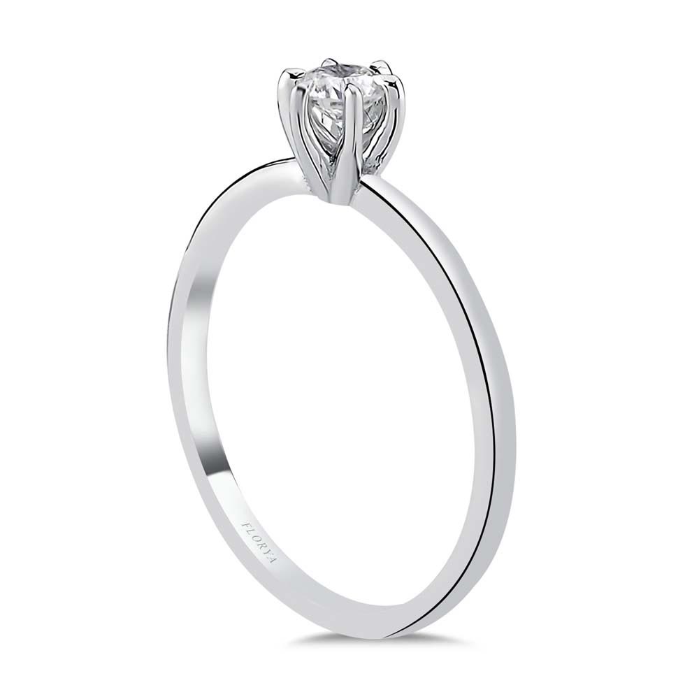 Tektaş Yüzükler 0,20 Karat Laboratuvar Pırlanta Tiffany Tektaş Yüzük